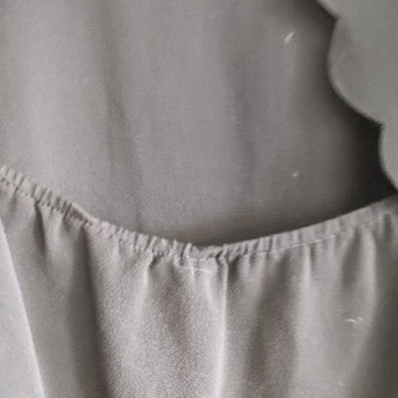 Papermoon Black Scalloped Layered Blouse Size SP - Picture 8 of 11